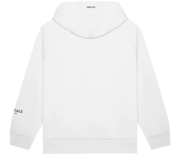 Fear of God Essentials Pull-Over Applique Logo White Hoodie