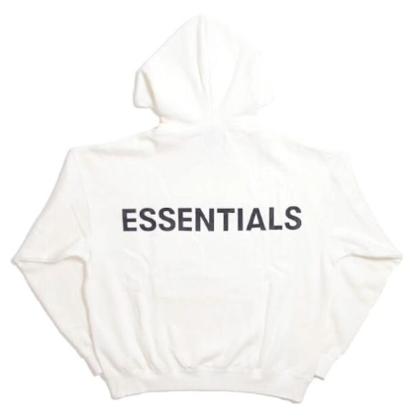 White Essentials 3M Logo Hoodie