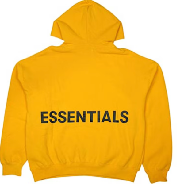 Yellow Essentials Graphic Pullover Hoodie